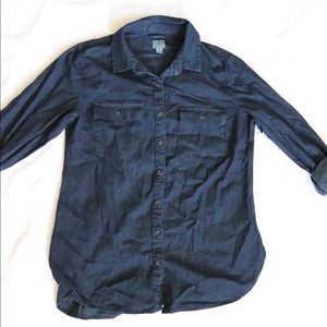 A New Day denim button up top